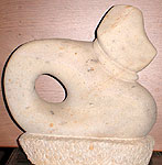 Escultura de piedra - Perro de compaia
